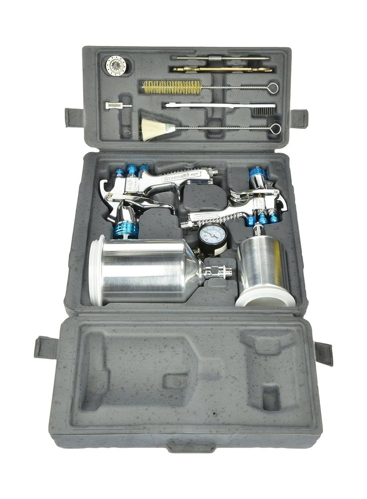 DeVilbiss StartingLine HVLP Gravity Spray Gun Kit - Silver (DVR-802342)