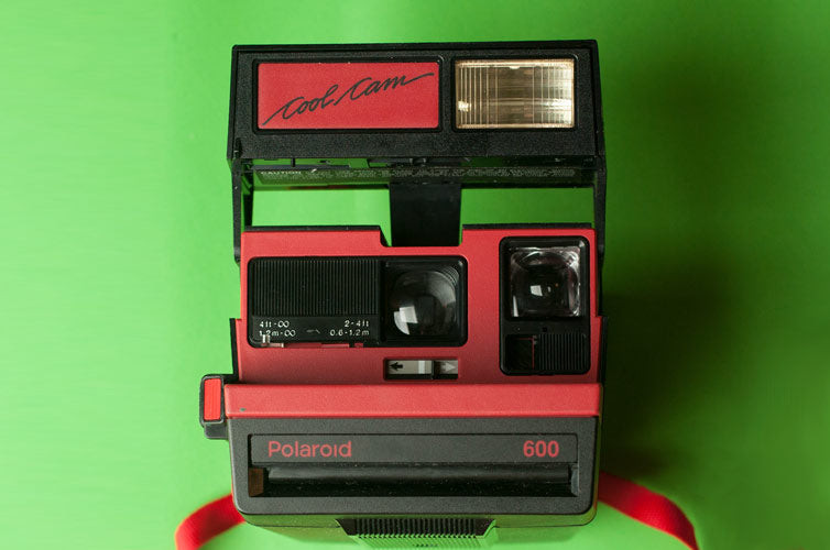 Vintage Polaroid Coolcam 600 Instant Film Camera in Red and Black