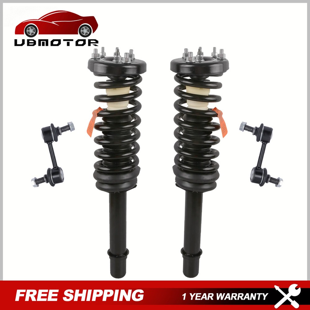 2003-2007 Honda Accord 2.4L 3.0L Front Struts Shocks with Sway Bar Link