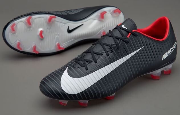 Nike Mens Mercurial Veloce III FG Size 8 Black White Soccer Cleats 847756-002
