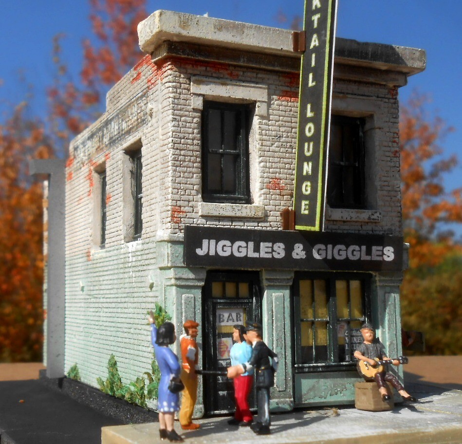 Downtown Deco N Scale New Building Structure Kit Jiggle Giggles Great Brick!