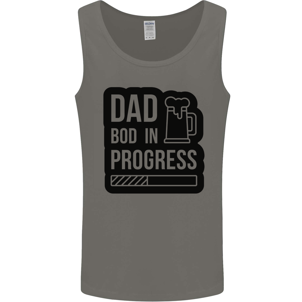 Dad Bod In Progress Funny Fathers Day Mens Vest Tank Top