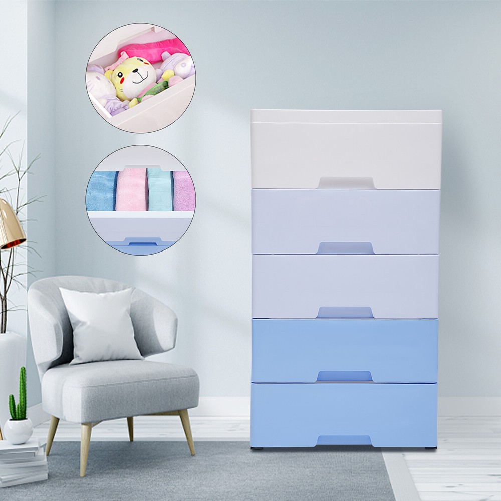 5 Drawers Storage Closet Drawers Cabinet Drawers Dresser Bedroom Cabinet Plastic