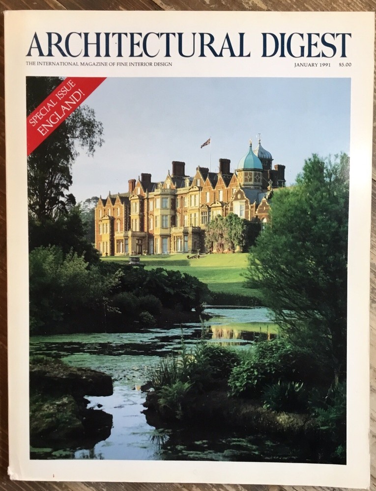 Architectural Digest Magazine January 1991 Special Issue England!