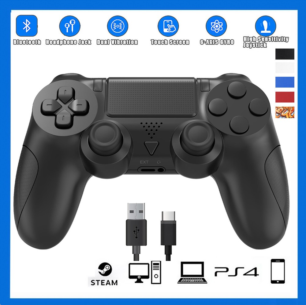 Wireless Controller for PS-4/Pro/Slim Console Bluetooth Gamepad for Playstation4