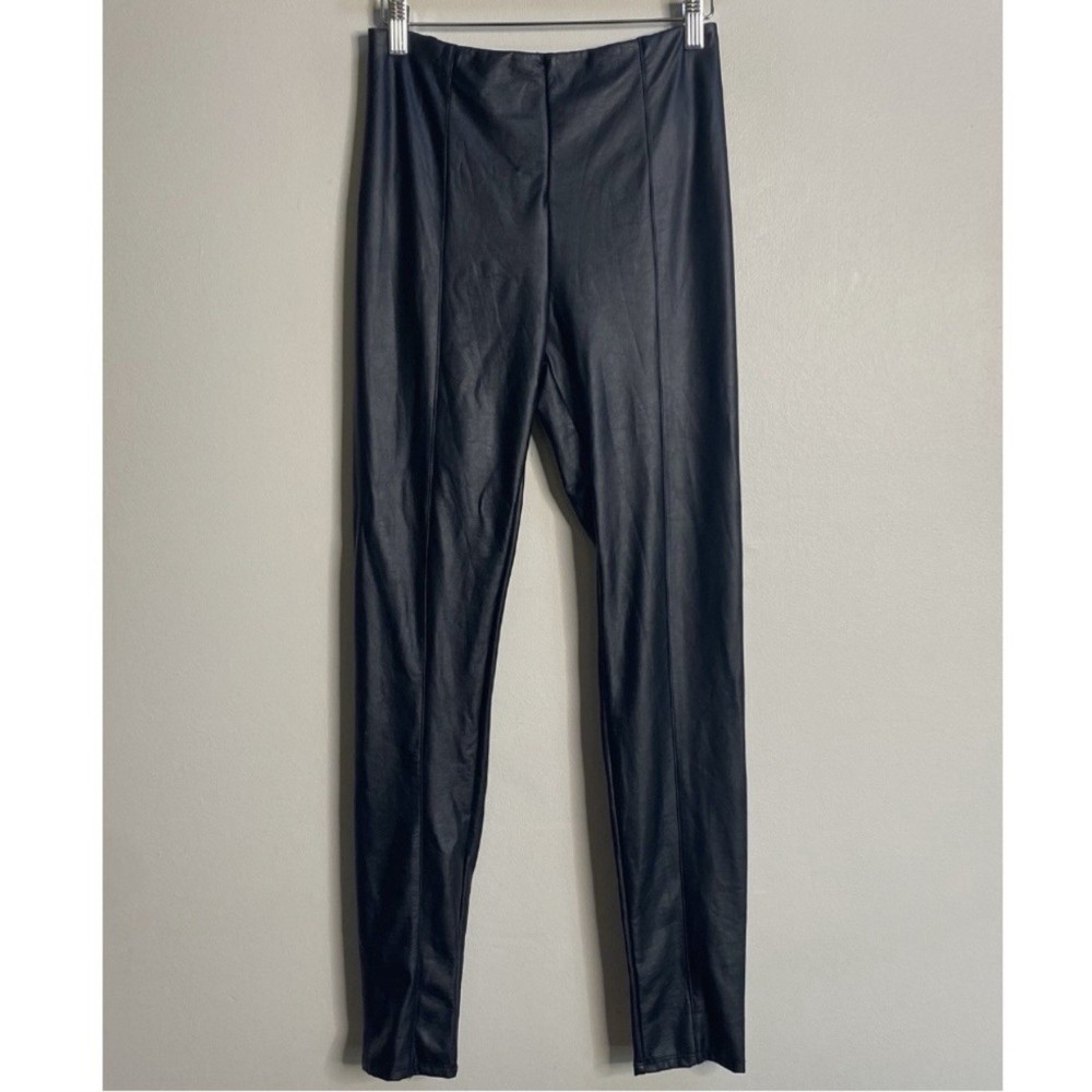 Lysse Black Hi Waist Vegan Leather Legging Size Medium