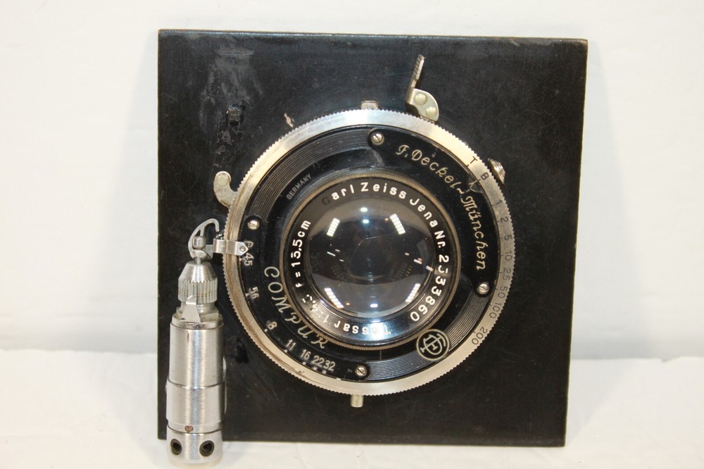 Carl Zeiss Jens Tessar 13.5cm (135mm) f/4.5 lens on Deckel Compur shutter 4X5