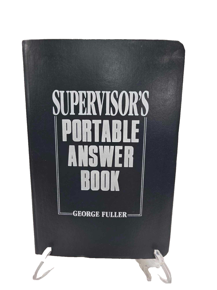 Vintage Faux Leather Professional Flexi Bound Supervisor's Portable Answer Book