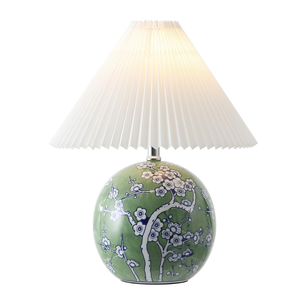 Jonathan Y JYL5056 Shishen 20 LED Vase Table Lamp Green