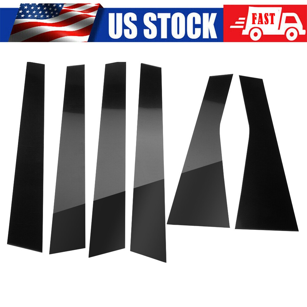 For Jeep Cherokee 2011-2021Door Pillar Posts Side Cover Trim Accessories 6pcs