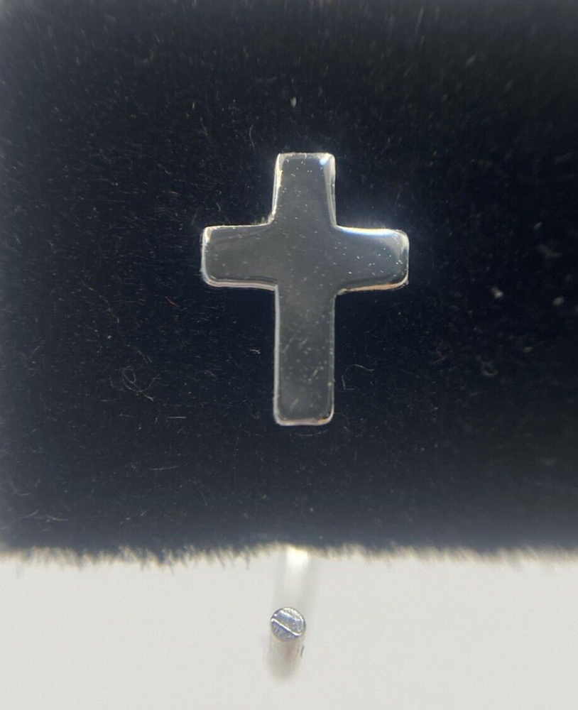 Sterling Silver Cross Huggie Earrings for Women and Teens, Faith-Inspired Design