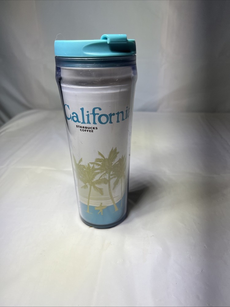 Starbucks California Global Icon Series Travel Tumbler Coffee Cup 2009 12oz Blue