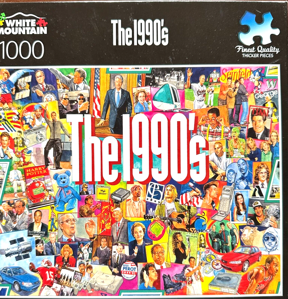 1990s CMP 1000-Piece Puzzle Nostalgic Clinton Era Pop Culture