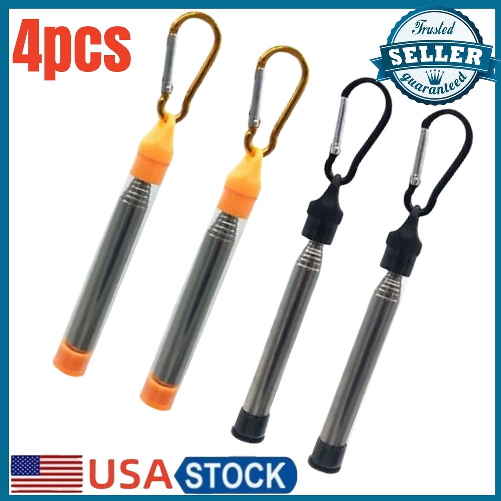 4X Bellowing Tool for Starting Fire Stainless Steel Camping Fire Blower Pipe  US