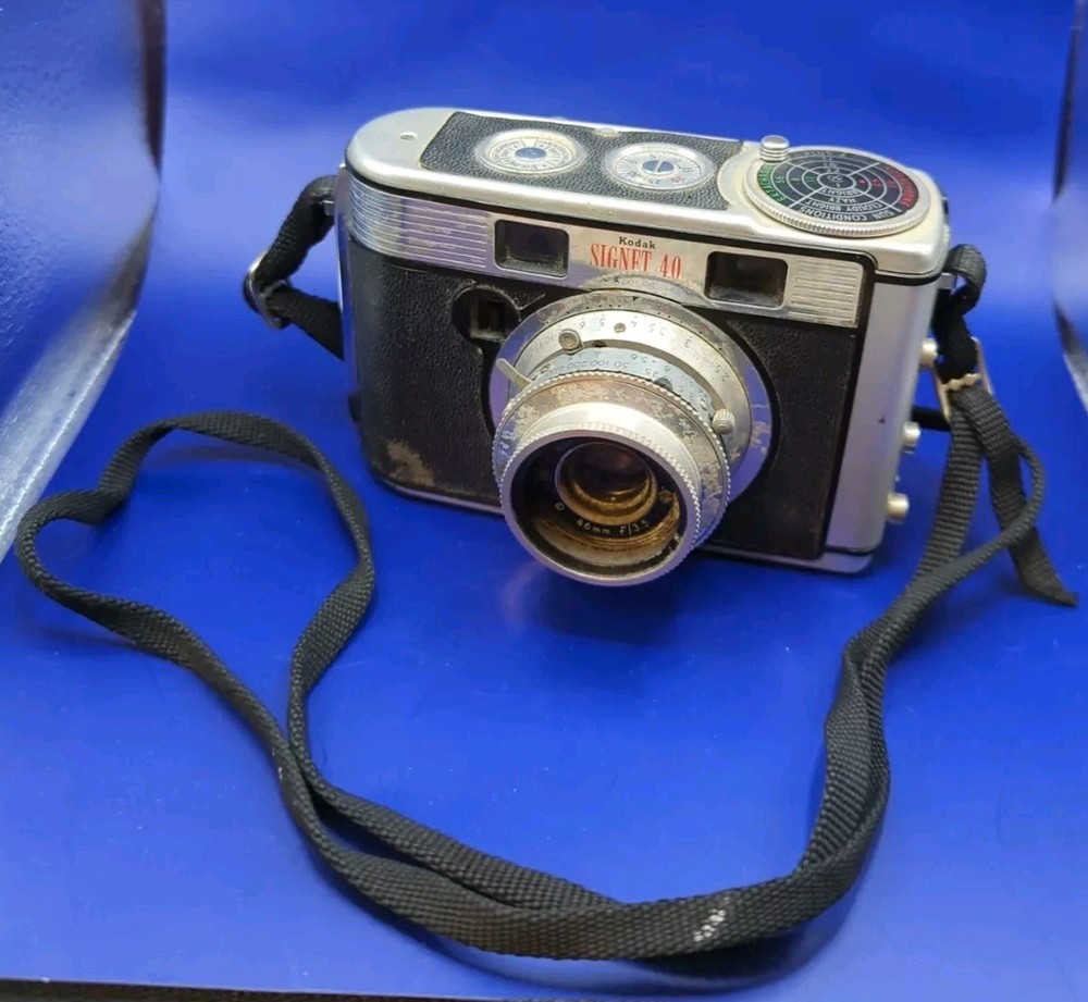 VTG Kodak Signet 40 Camera w/ Synchro 400 Shutter Lens UNTESTED Parts/Project