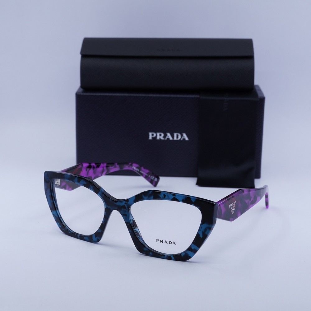 Prada PR09YV 06Z1O1 Teal Havana 54mm Authentic Eyeglasses
