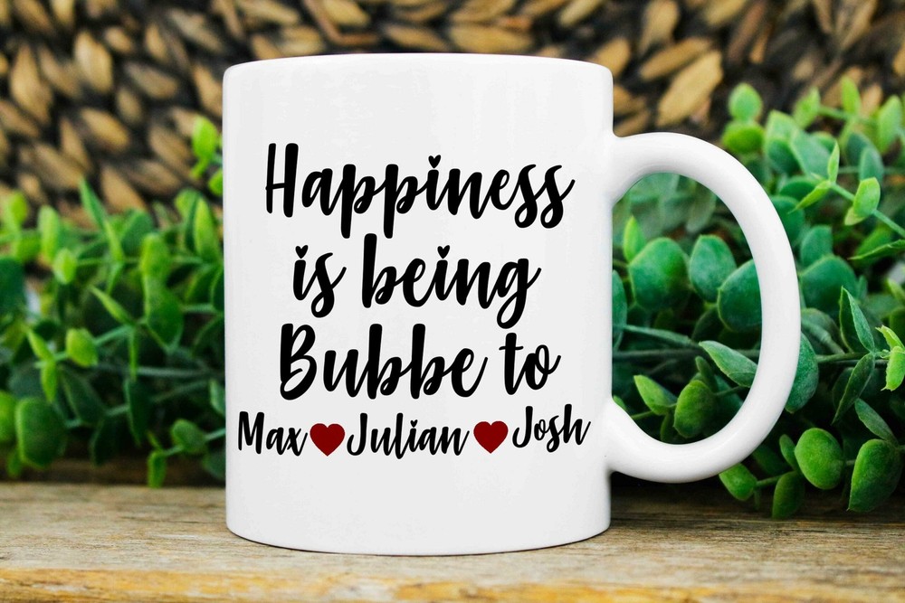 Bubbe Gifts Custom Bubbe Mug Bubbe Hannukah Gift Personalized Mug With Kids