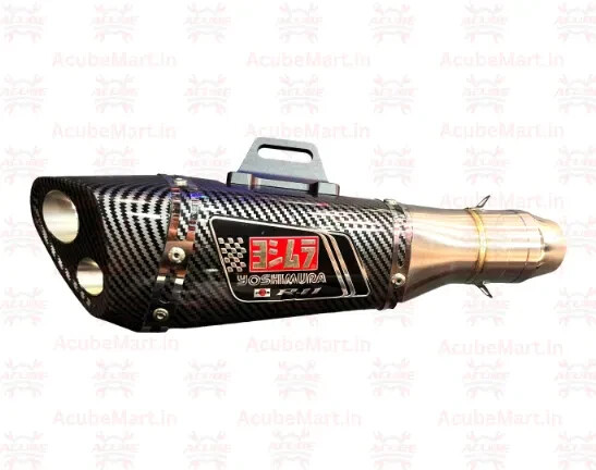Yoshimura R11 Double-Outlet Muffler Universal Bike Exhaust Muffler Canister Pipe
