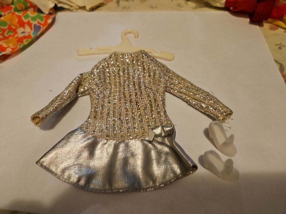 VINTAGE 1970's MATTEL BARBIE SILVER SPARKLE #1885 OUTFIT
