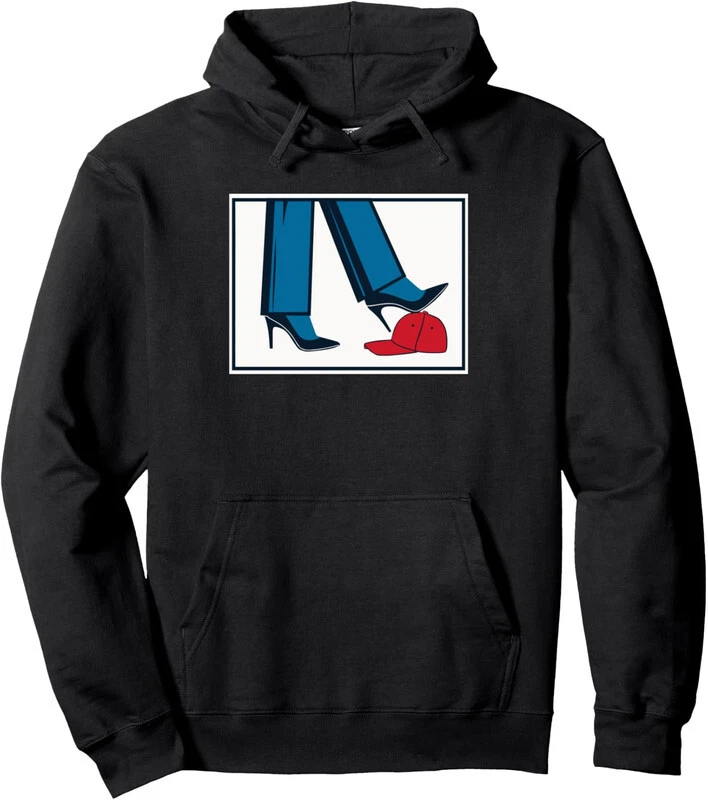 Kamala Harris Heels on MAGA Hat Unisex Hoodie