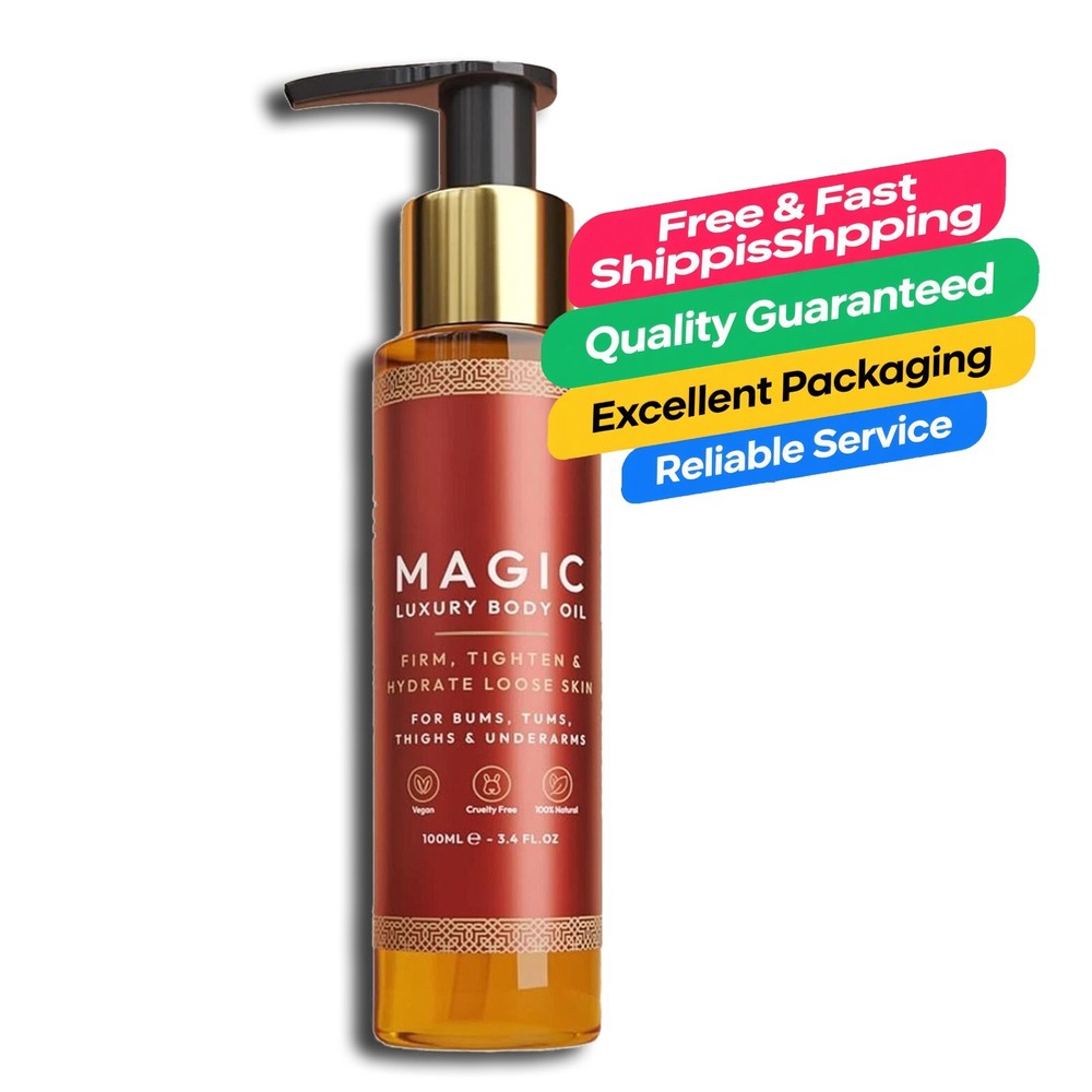Besque Magic Luxury Body Oil 100ml for Bums Tums Thighs Arms New Authentic