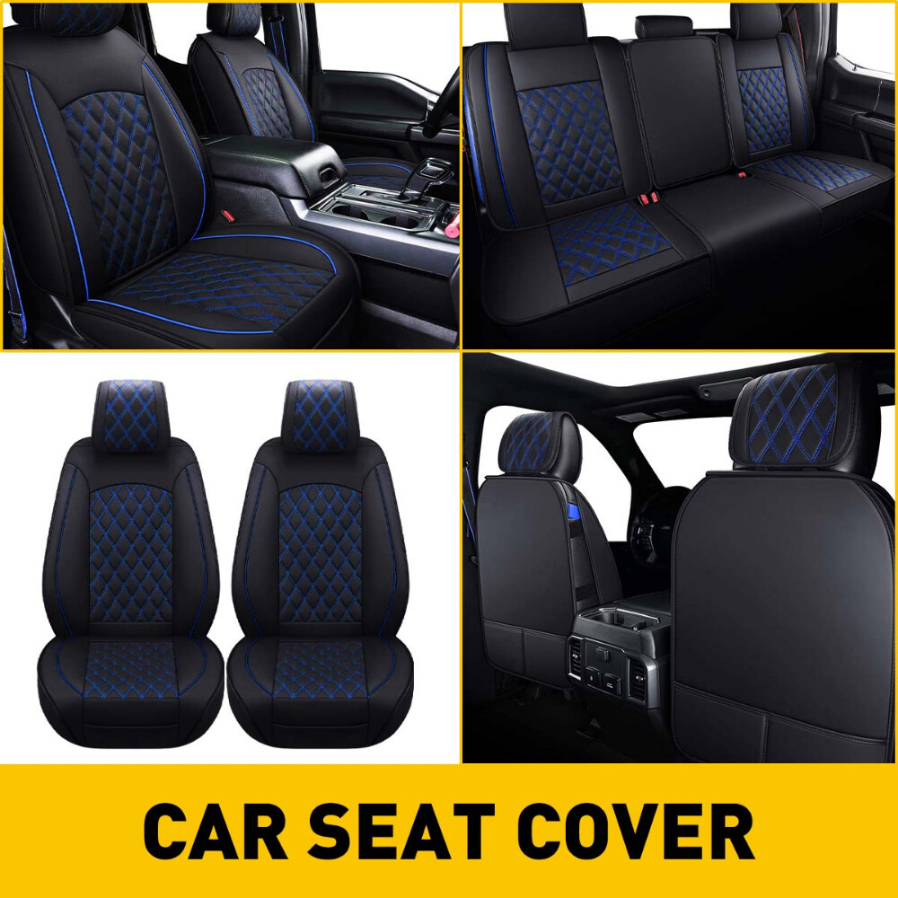 Car Front Rear Seat Cover Breathable Leather Pad Cushion Surround Protector
