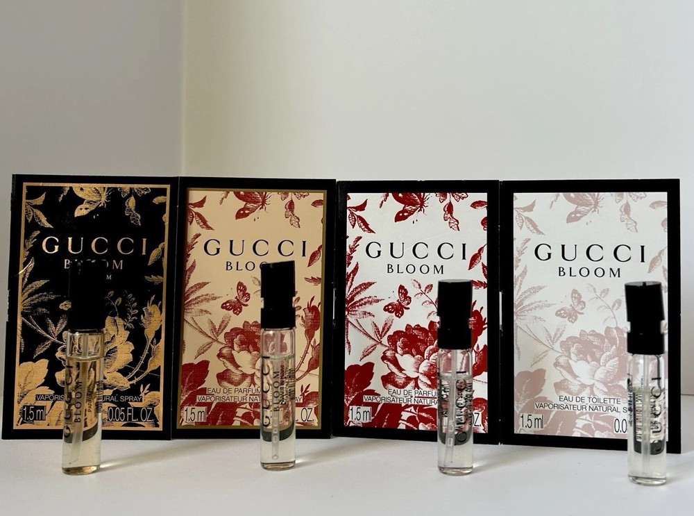 Gucci Bloom Perfume Collection 4pc Sample Vials Spray (New) Set