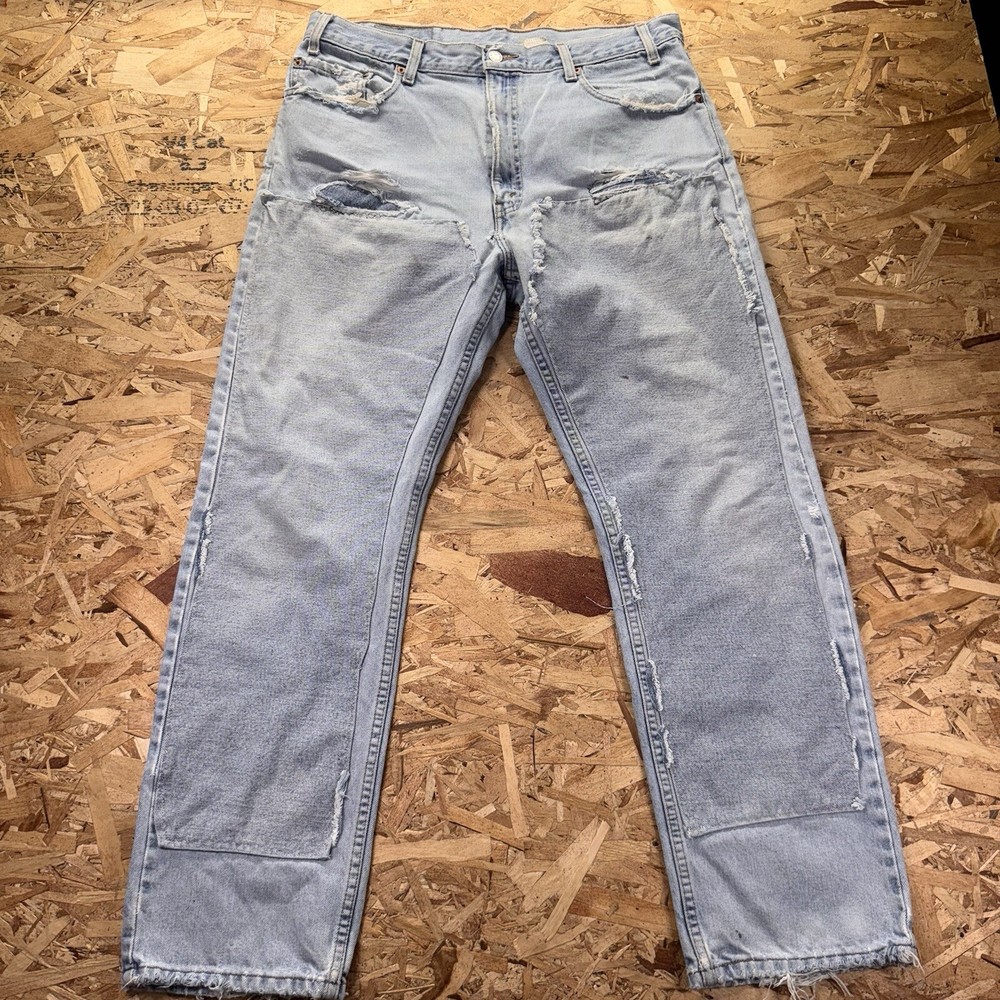 Y2K Levi’s 505 Thrashed And Patched 36x30