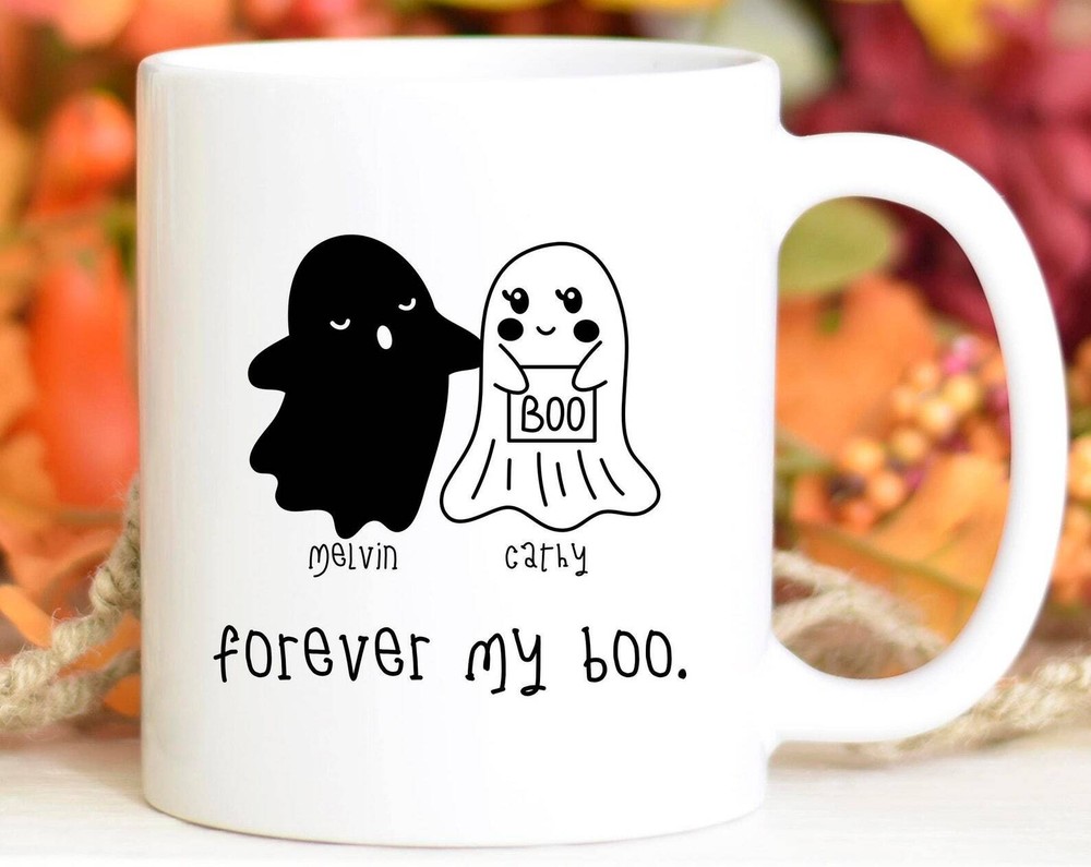 Halloween Couple Mug Personalized Forever My Boo Custom Gift