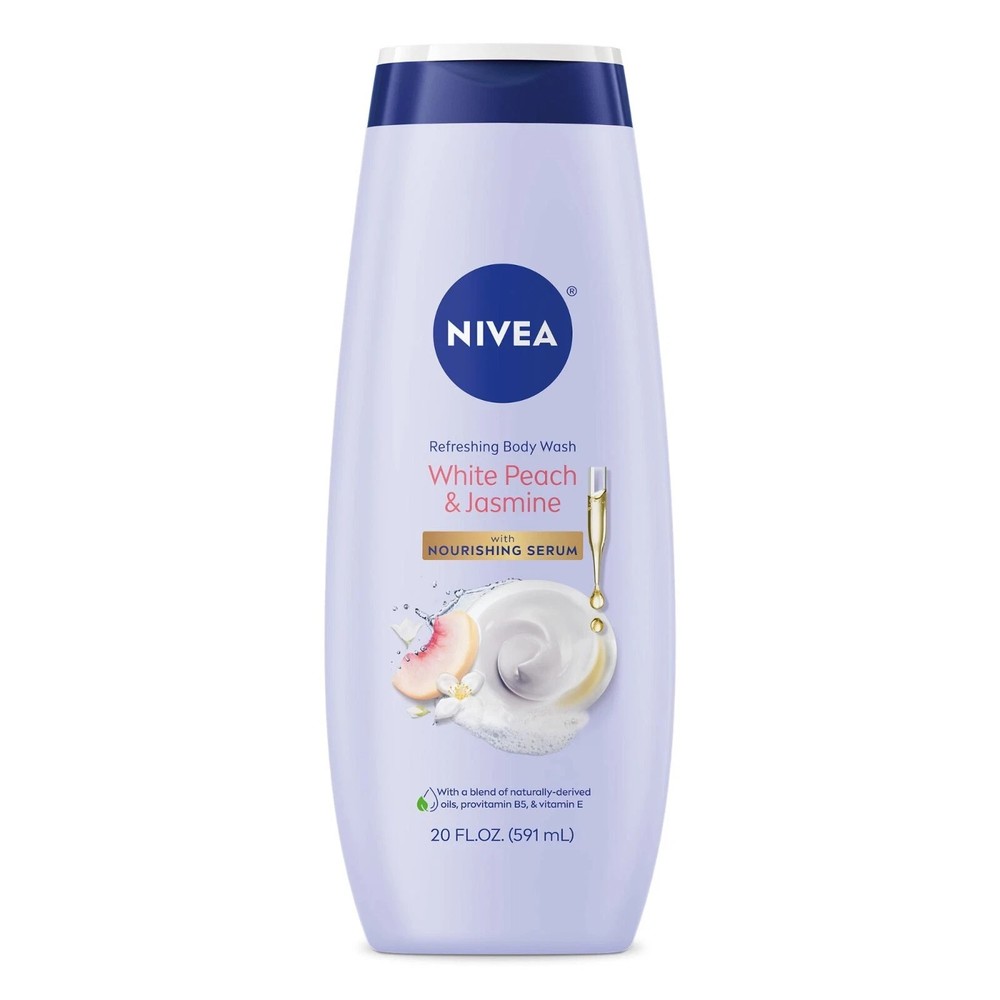 NIVEA White Peach & Jasmine Body Wash with Nourishing Serum 20 oz