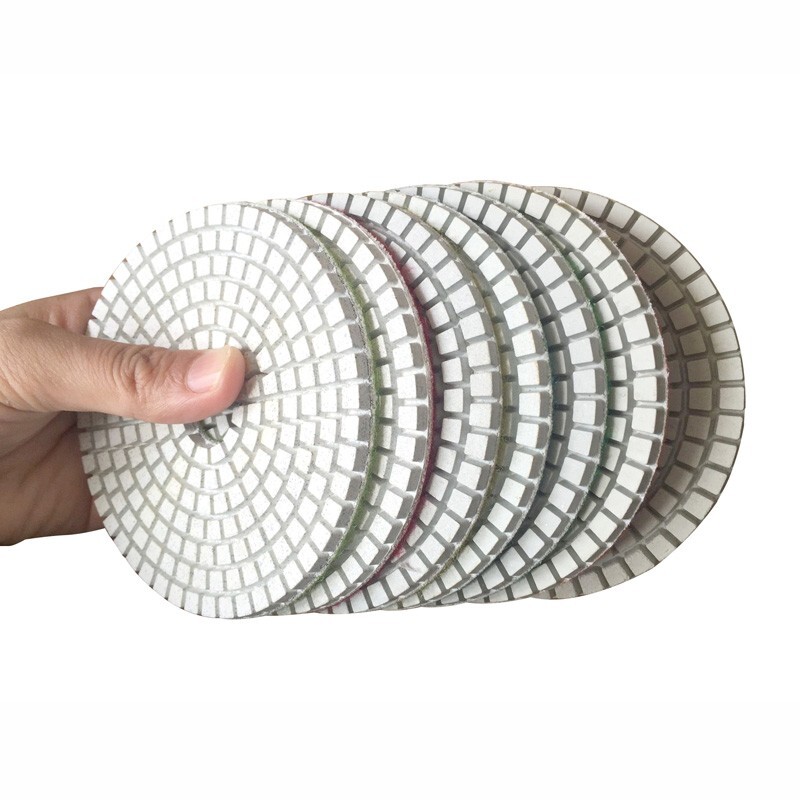 6-Piece 6-Inch Diamond Polishing Pads for Granite Marble Concrete