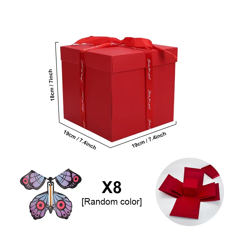 Butterfly Explosion Gift Box - DIY Snacks & Photo Album for Special Occasions