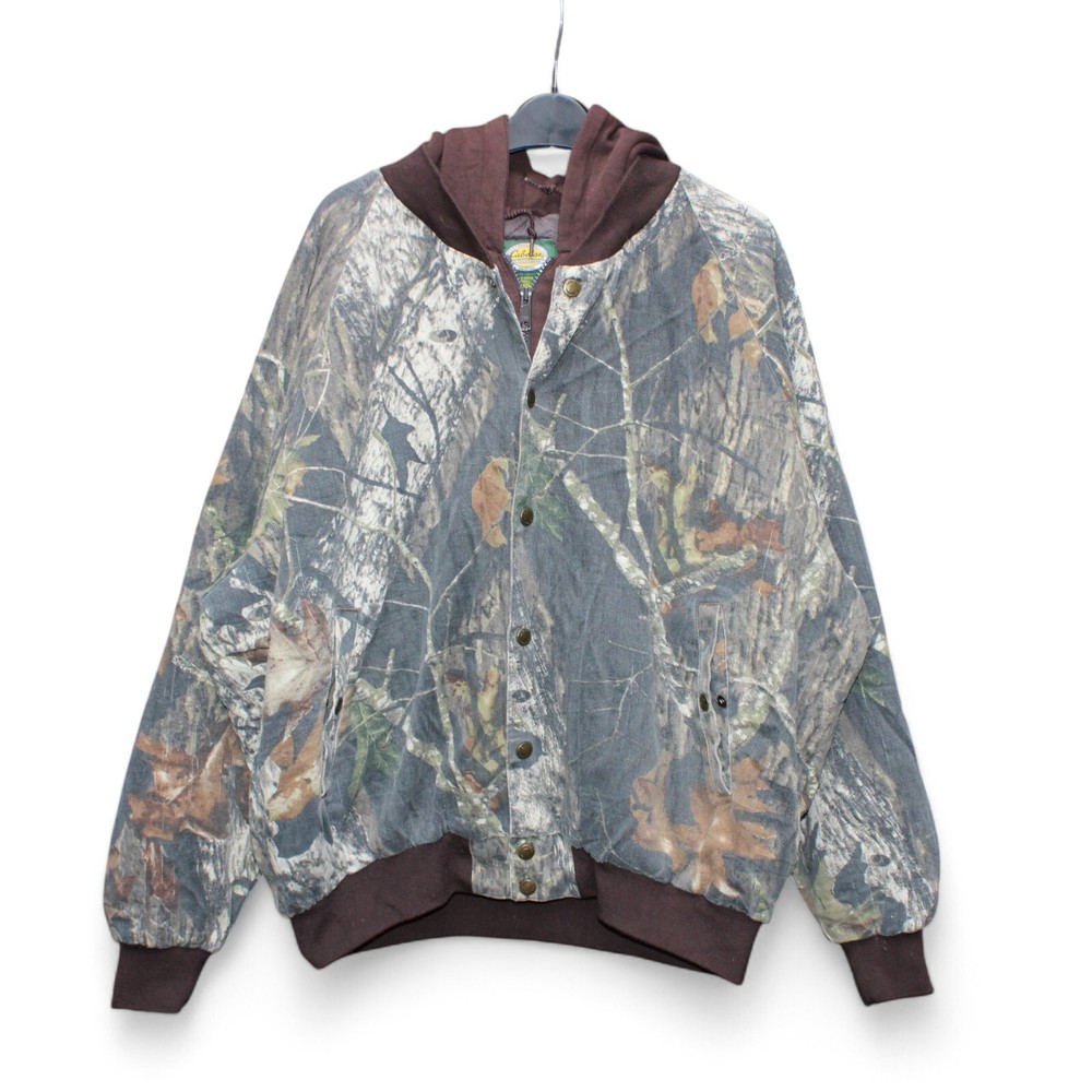 Cabela’s Vintage Realtree Jacket Mossy Oak Camouflage Hooded Made in Switzerland
