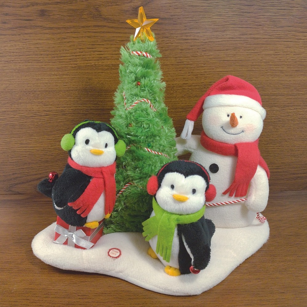 Hallmark Jingle Pals Very Merry Trio Sound Lights Motion VIDEO Penguins Snowman