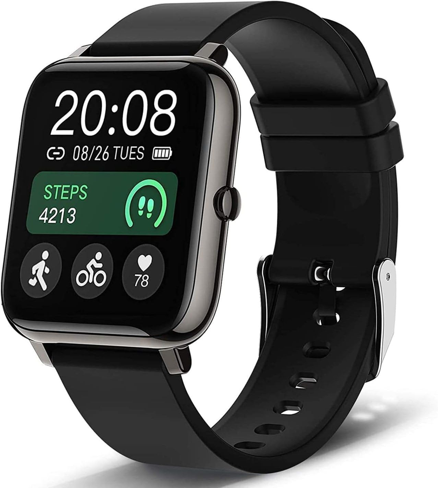 Smart Watch Fitness Tracker Heart Rate BP SPO2 Monitor Full Touch Black New