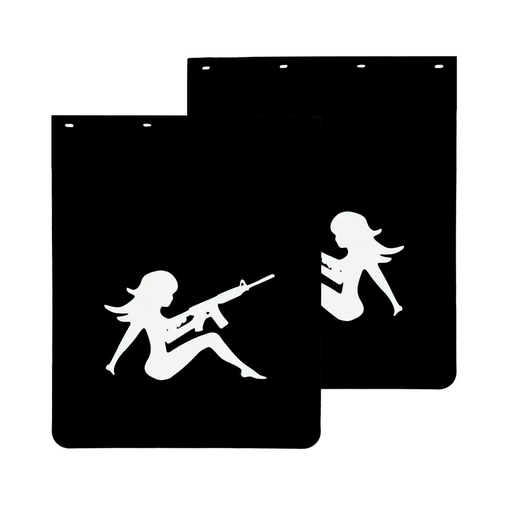 24x30 Heavy Duty Black Semi Truck Mud Guards 1 Pair for Trailers