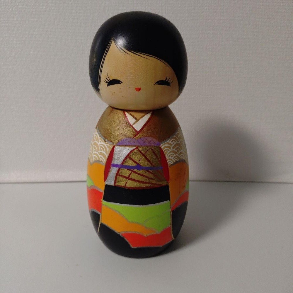 Reika Aoki Modern Kokeshi Doll Haruki 18x6cm Japanese Art Vintage
