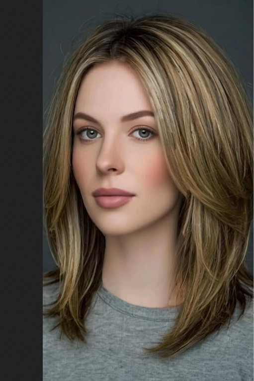 Ash Blonde Highlight Straight Bob 100% Human Hair 13x4 Lace Front Wig