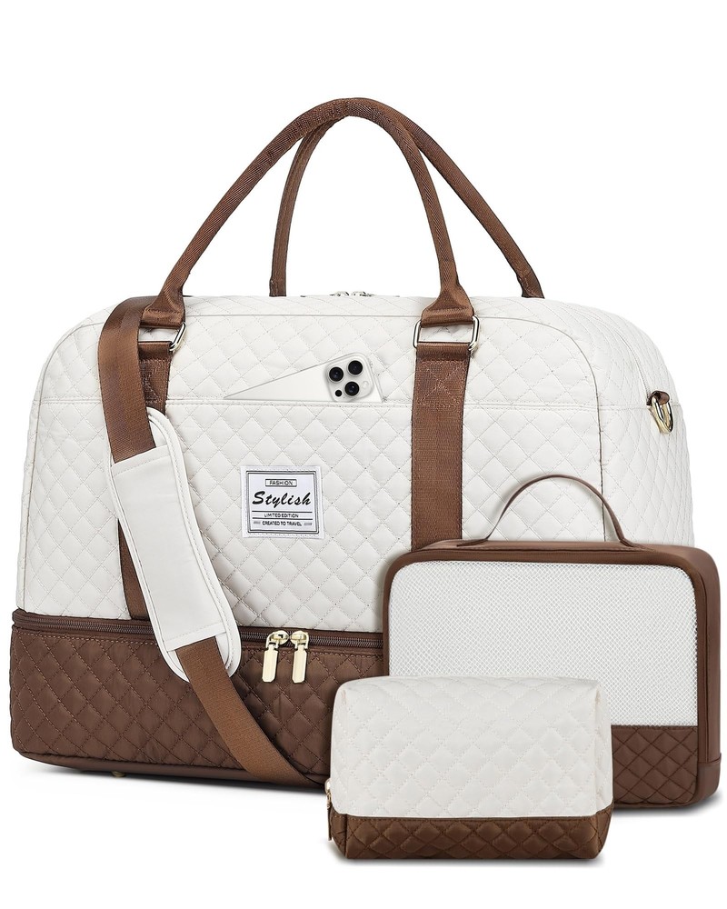 Women's Weekender Travel Duffle Bag – Carry-On Overnight Duffle for Trips