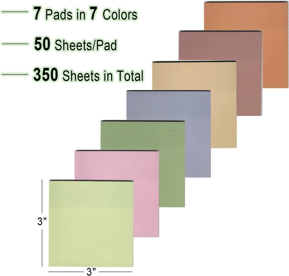 Clear 3x3 Inch Transparent Sticky Notes - 350 Sheets Bible Study Pads