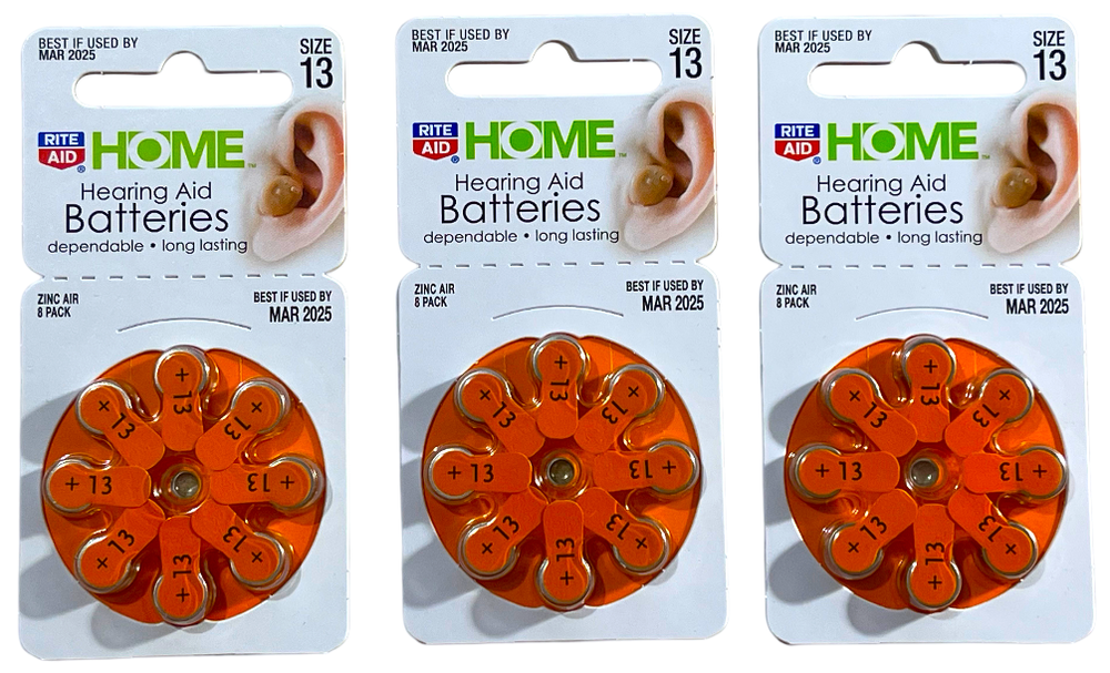 24-Pack FACTORY FRESH Hearing Aid Batteries SIZE 13 - Expire 3/2025 9z