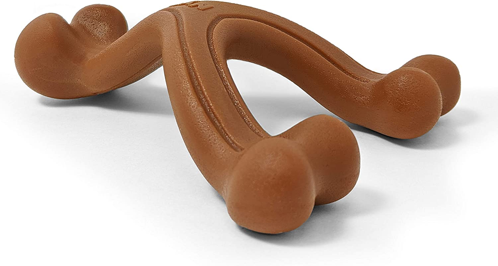 Nylabone Ergonomic Hold Wishbone Power Chew Toy for Dogs Dog Toys for Aggressiv