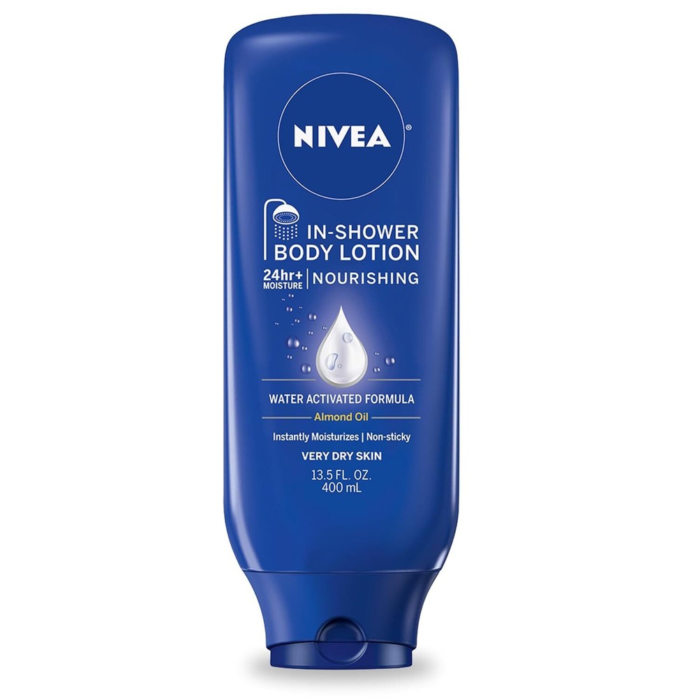 NIVEA Nourishing In-Shower Body Lotion for Dry Skin 13.5 Fl Oz