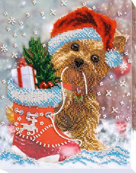 Bead embroidery kit Christmas miracle needlework kit Art canvas beadwork pattern