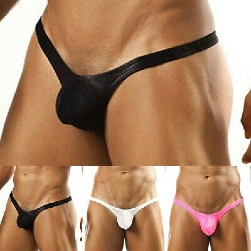 Men's Sexy Gay U-convex Low-waist Lingerie Thong Briefs Underwear Bikini Male