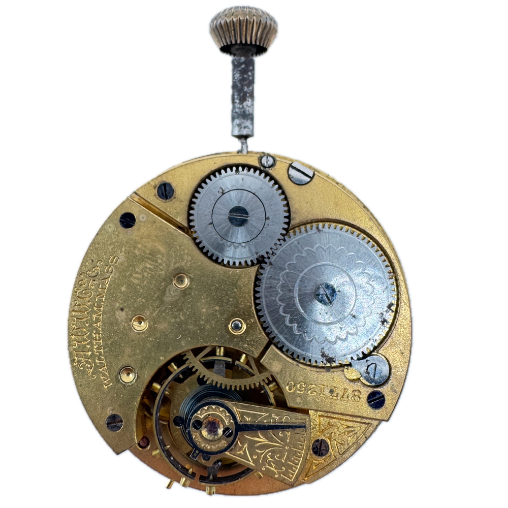 Antique 16s 1898 Waltham 7 Jewel Mechanical Hunter Pocket Watch Movement 20 USA