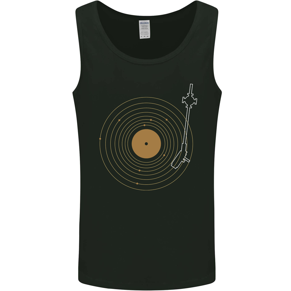 Vinyl Record Galaxy Music Record Turntable Mens Vest Tank Top