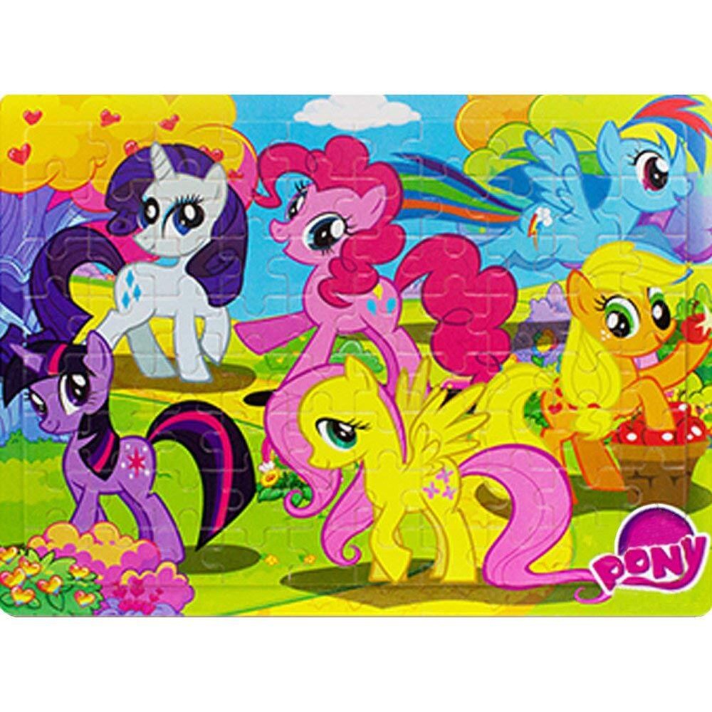 Wood Floor Pony Jigsaw Puzzle 60 Pieces for Kids Age 3-5 Animal Puzzle with F...