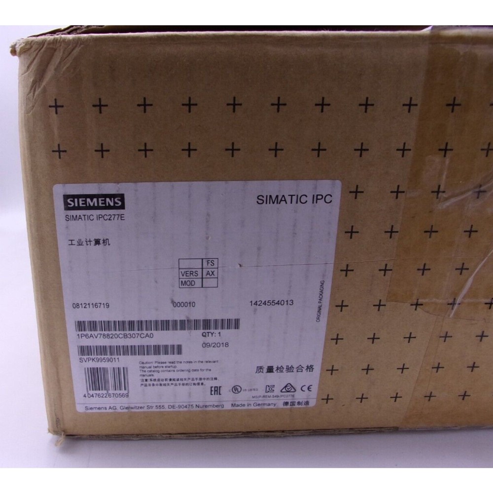 SIEMENS 6AV7882-0CB30-7CA0 IPC277E NANOPANEL PC; FAST SHIPPING - NEW.- DHL