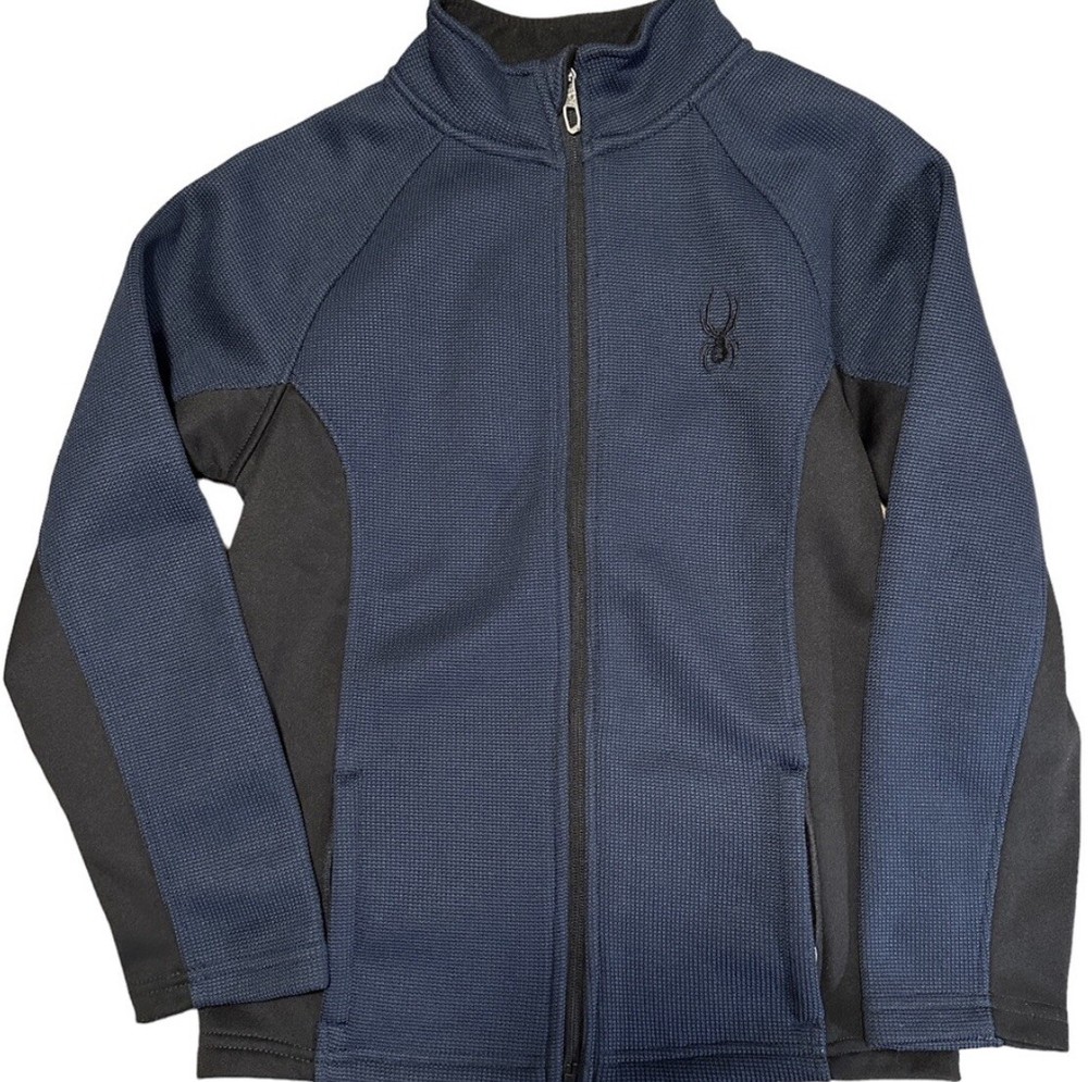 Back To School! Boys M (10-12) Spider Constant Full Zip Jacket Navy & Black-image
